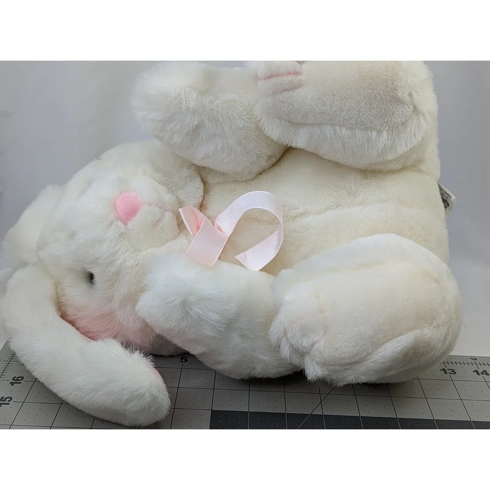 Russ Rabbit Plush Sunny Bunny Bumper‎ Nina Lot of 3 White Stuffed Animal Toy